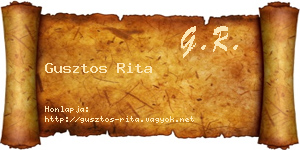 Gusztos Rita névjegykártya