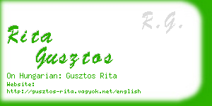 rita gusztos business card